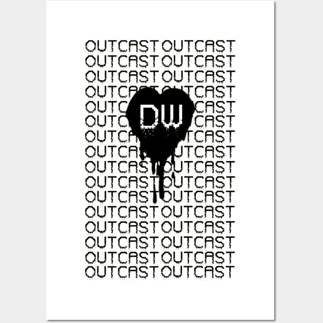 Outcast Matrix Black Logo Wall Art by adorkabledustinwood